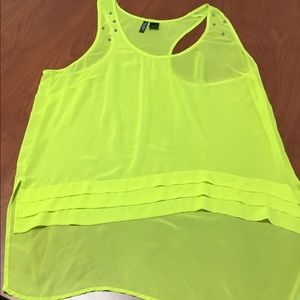 High low Studded Top